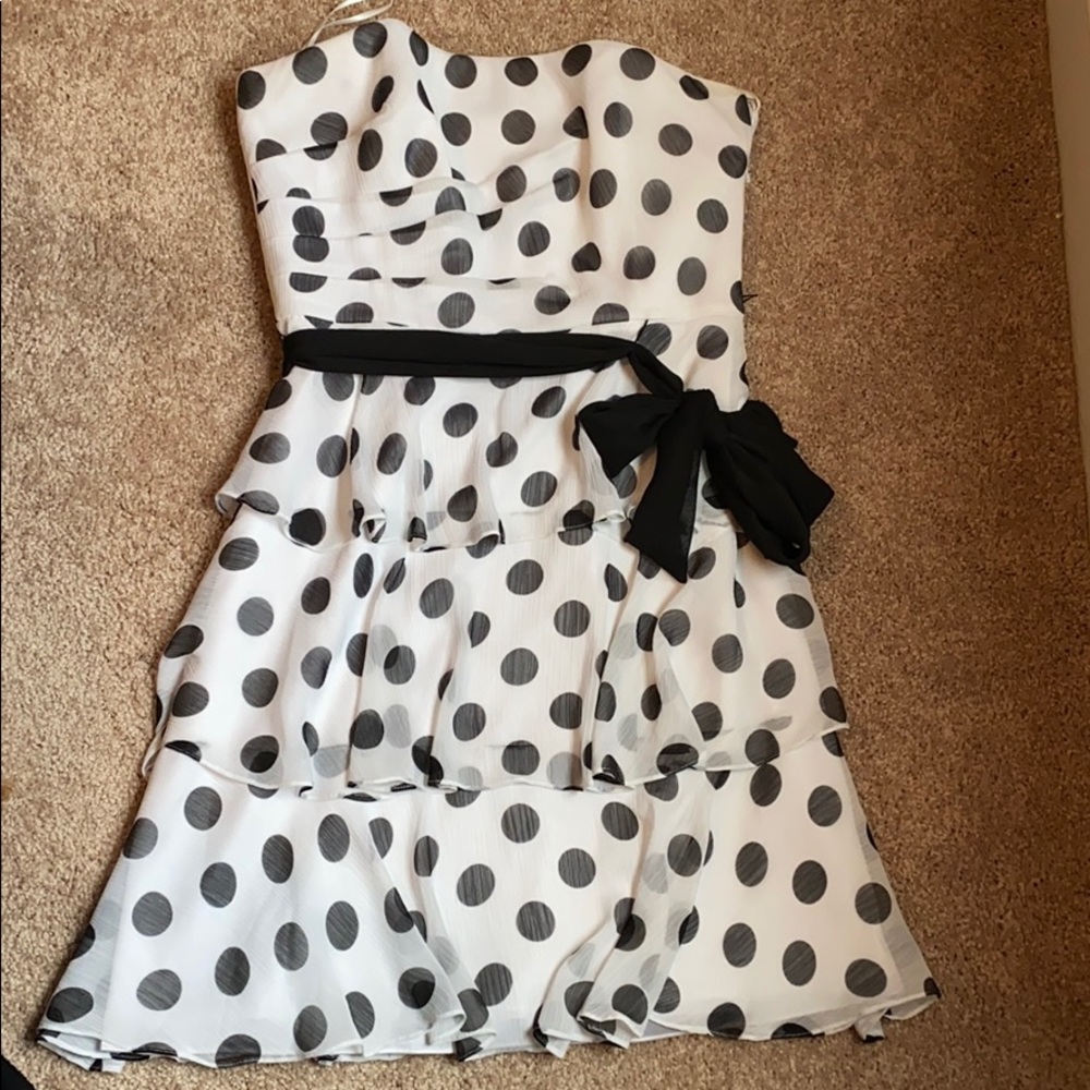 A black and white dress